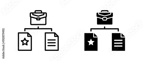 Work Prioritization  icon set with style outline and solid. vector simple elements for design and presentation.