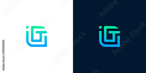 Abstract geometric logo for a tech or business company featuring interconnected lines forming a stylized initial or symbol
