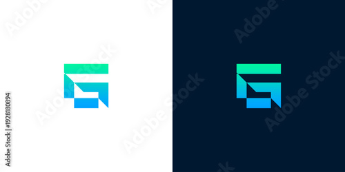 Abstract Geometric G Logo Design - Minimalist Lettermark for Tech and Creative Brands