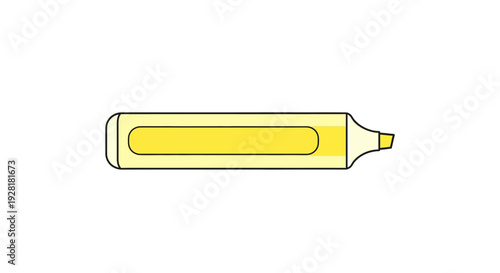 A simple vector illustration of a yellow highlighter pen, perfect for marking important text in documents and books
