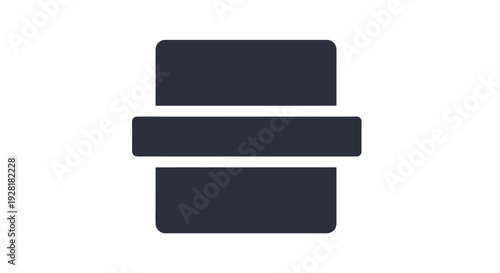 Black Equal Sign Symbol Icon.