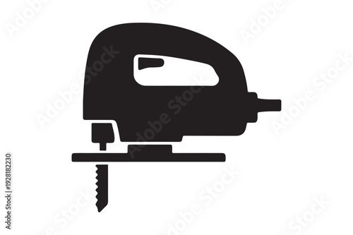Jigsaw Tool Silhouette Icon – Electric Cutting Machine Vector