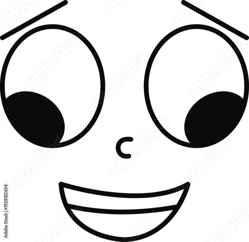 Cute Smiling Cartoon Face Icon