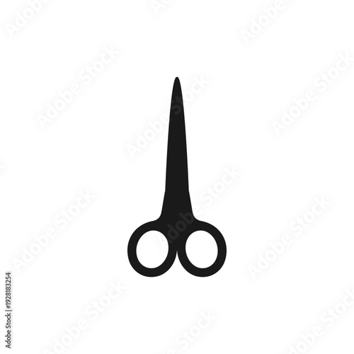 Closed scissors icon. Vector illustration on white background.