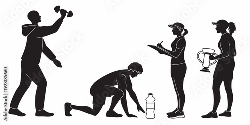 A diverse group of people engaging in various activities and hobbies Vector