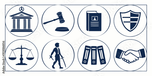 A collection of diverse symbols representing various aspects of society and culture. Vector