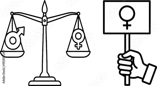 Empowering women's day symbolizing equality and justice for all