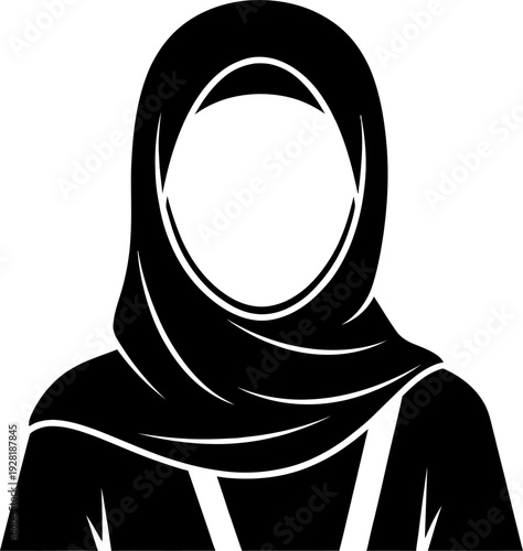 International women's day illustration of a woman wearing a hijab