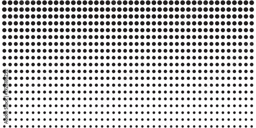 Dotted halftone gradient texture. Vanishing polka dot background. Repeating dots gradation pattern background. Large white polka dots seamless pattern. Abstract halftone circle dot pattern 