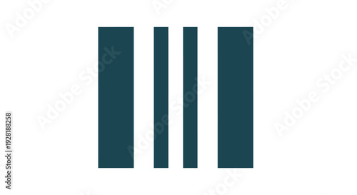 Four Dark Green Vertical Rectangular Bars.