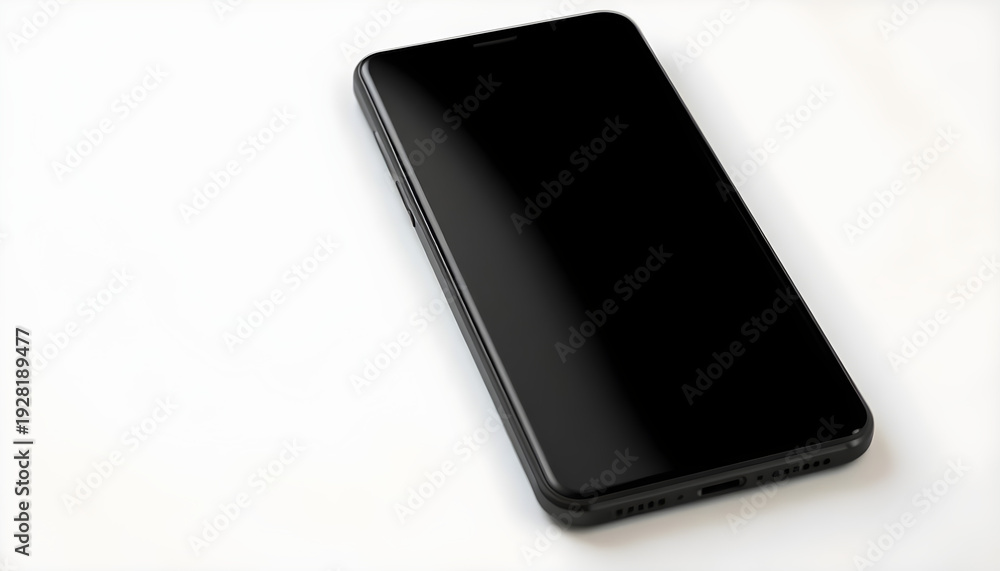 Naklejka premium mobile phone in a black case
