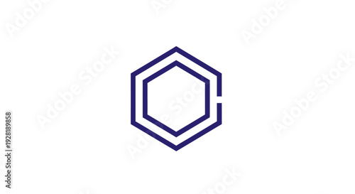 Hexagon Logo Design Element Icon Symbol.