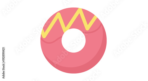 Pink Donut with Yellow Icing Topping.