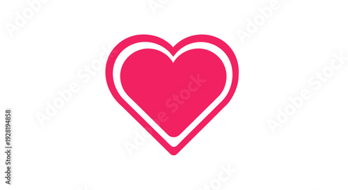 Red Heart Icon Symbol Love Graphic.