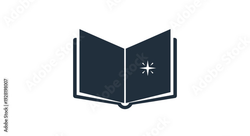 Open Book with Asterisk Symbol Inside.
