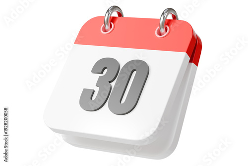 Tableau sur toile 3d calendar icon