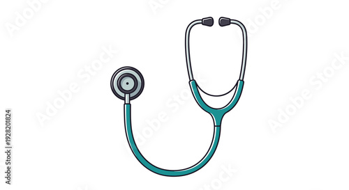 Minimalist Stethoscope Medical Instrument Illustration