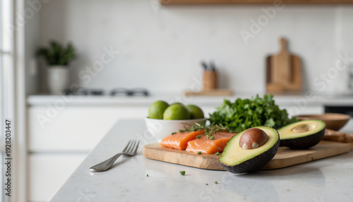 Fresh Ingredients for Modern Kitchen Meal Preparation and Cooking