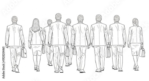 Group of People Standing Together.