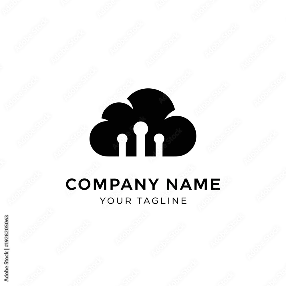 Obraz premium Cloud Computing Logo Template Design Element.