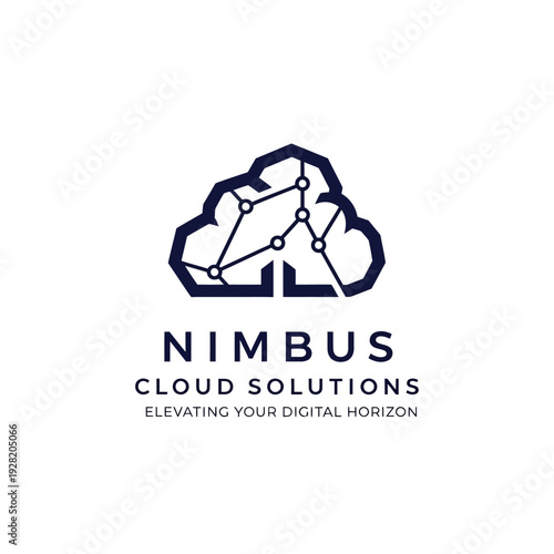 Nimbus Cloud Solutions Logo Design Element.