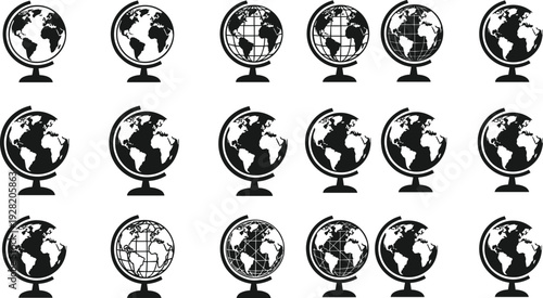 Black squirrel silhouette vector set featuring various poses like jumping, sitting, and running for wildlife nature and forest animal designs.