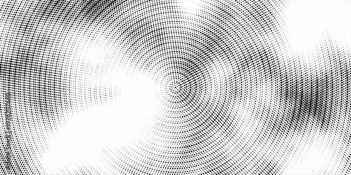 Modern Concentric ripple circles with dotted sound wave rings forming a dynamic radial composition. background illustration