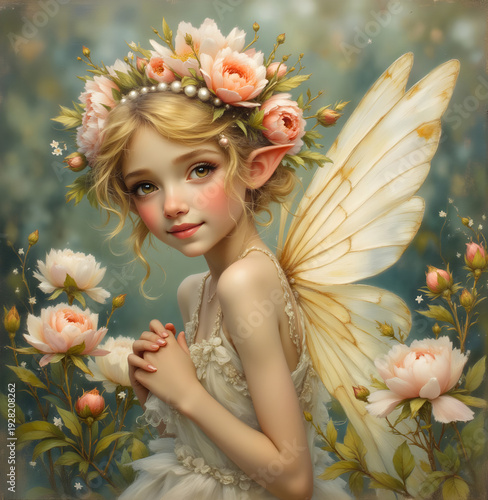 little peony fairy with headdress