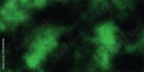 Digital Grunge halftone background with clouds motion texture. Acid green color y2k aesthetics. creative background
