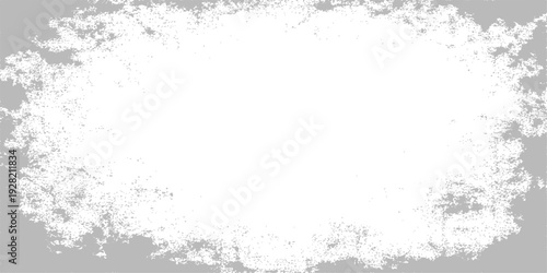 Abstract grunge background design featuring a black ink splatter texture with a vintage floral border and artistic paint spray pattern in a vector illustration