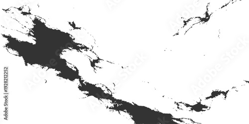 A grunge black ink splat design featuring a dirty paint splash texture with artistic drips and a splatter border frame on an abstract vector paper illustration