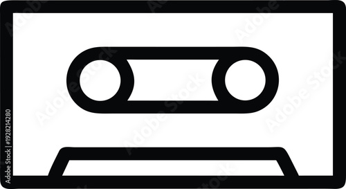 Classic audio cassette tape representing vintage music and analog sound recording entertainment
