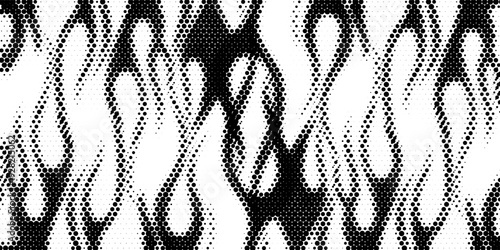 Grunge halftone gradient background. Faded grit noise texture. White and black sand wallpaper. Retro pixelated backdrop. Anime or manga style comic overlay. Vector graphic design textured template