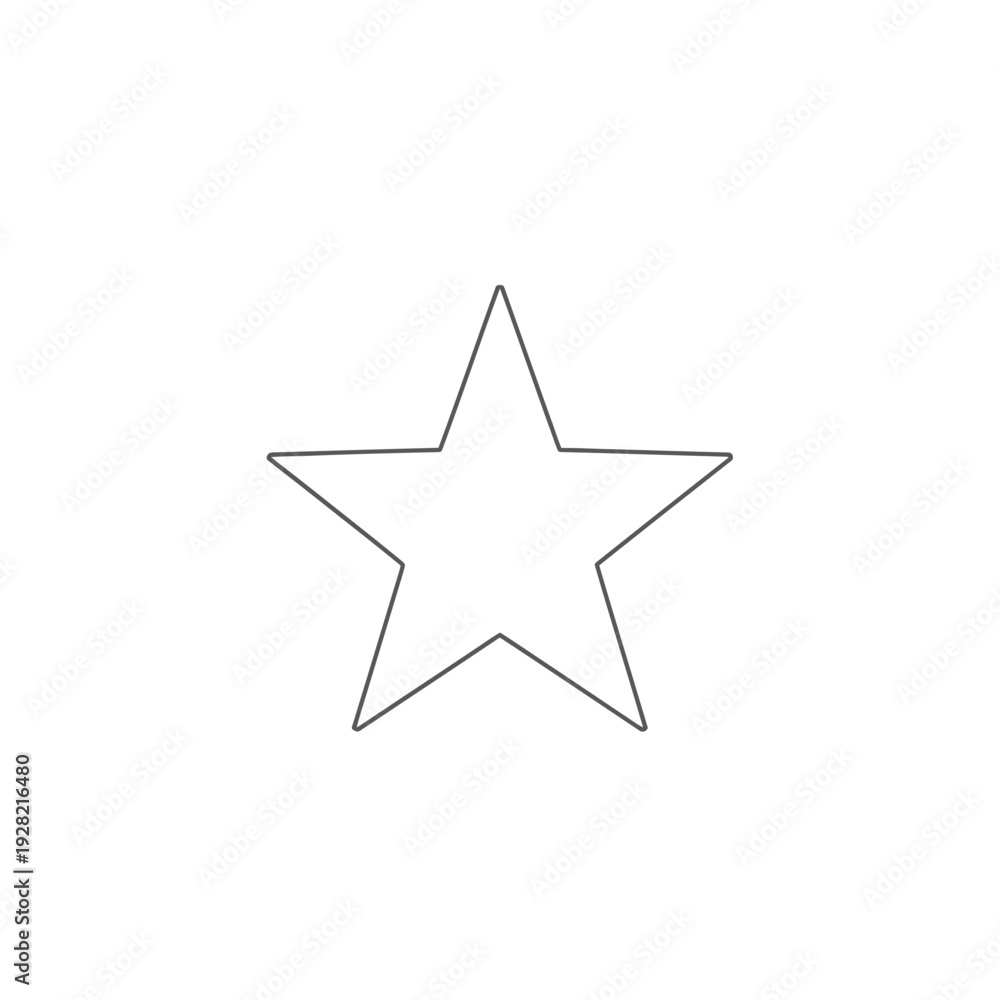 Obraz premium Simple Black Star Icon Isolated on White Background Stock Photo