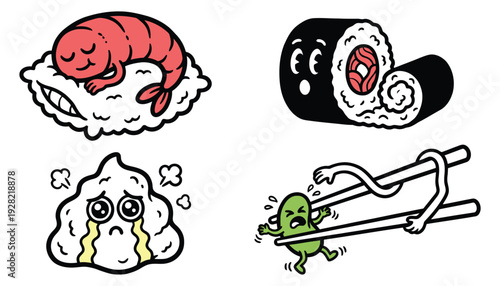 Funny Japanese Cuisine Illustrations