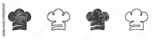 Sketch chef hat icon design set