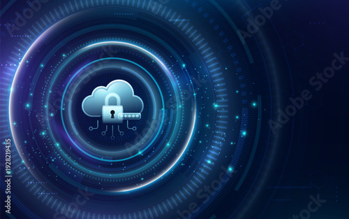 Cloud Lock Security Interface Illustration