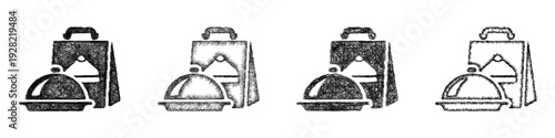 Sketch takeaway icon design set