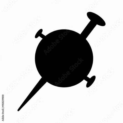 Stylized Coronavirus Silhouette Represents a Microscopic View of the Pathogen