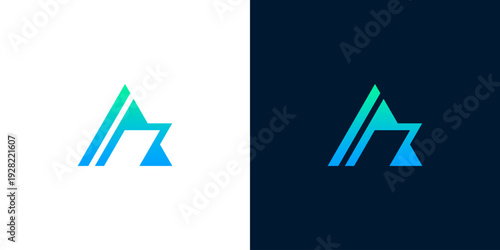 Modern Abstract Letter 'A' Logo Design with Blue and Green Gradient - Clean and Professional Branding Symbol for Technology and Business