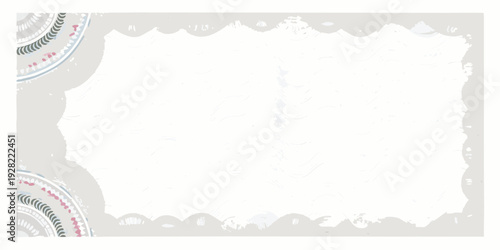 Vintage postage stamp with ornate borders and faded central design