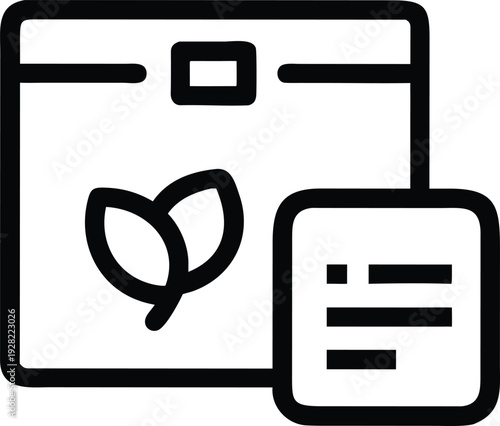 Eco Friendly Package and Document Icon for Sustainable Shipping and Green Logistics