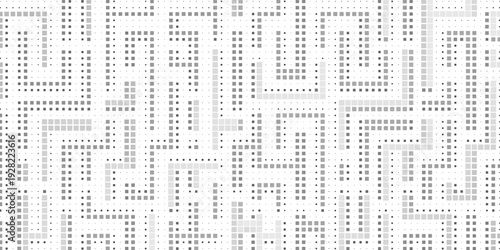 Geomatric shape pixelet glitch seamless pattern modern creative texture background noise halftone abstract square repeatable grid wallpaper