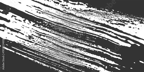 Black and white abstract diagonal brush strokes with textured granular detail pattern