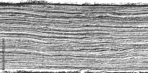 Textured horizontal black and white wavy lines creating a layered abstract background pattern