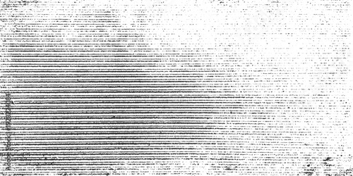 Black and white horizontal lines and speckles texture background abstract