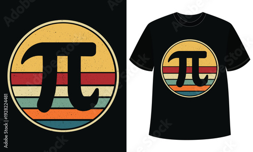 Mathematics Pi Symbol T-Shirt Design