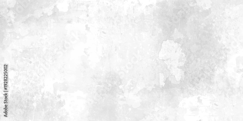 White grunge featuring light gray marble texture. Layers of thick white acrylic paint, cracked gesso texture, and gray charcoal rubbings. smooth stone surface, natural concrete texture.