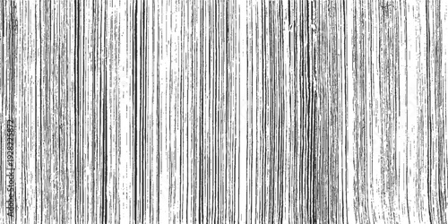 Black and white vertical textured lines with subtle variations in thickness and spacing creating a rough organic pattern