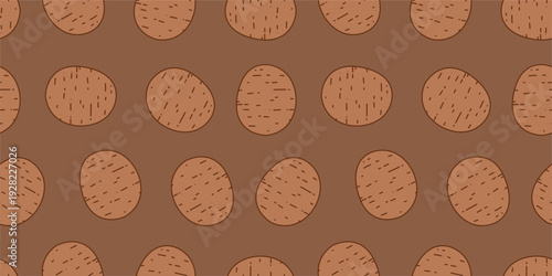 potato pattern Background. doodle potato pattern background. seamless pattern potato. potato flat illustration background.